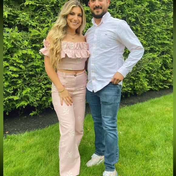 Zara Embroidered Linen Blend Matching Set - Picture 2 of 5